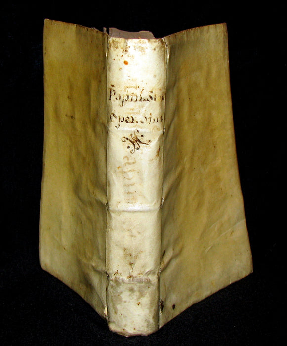 1616 Rare Latin Vellum Book - Publius Papinius Statius Works - Roman poet of the 1st century AD