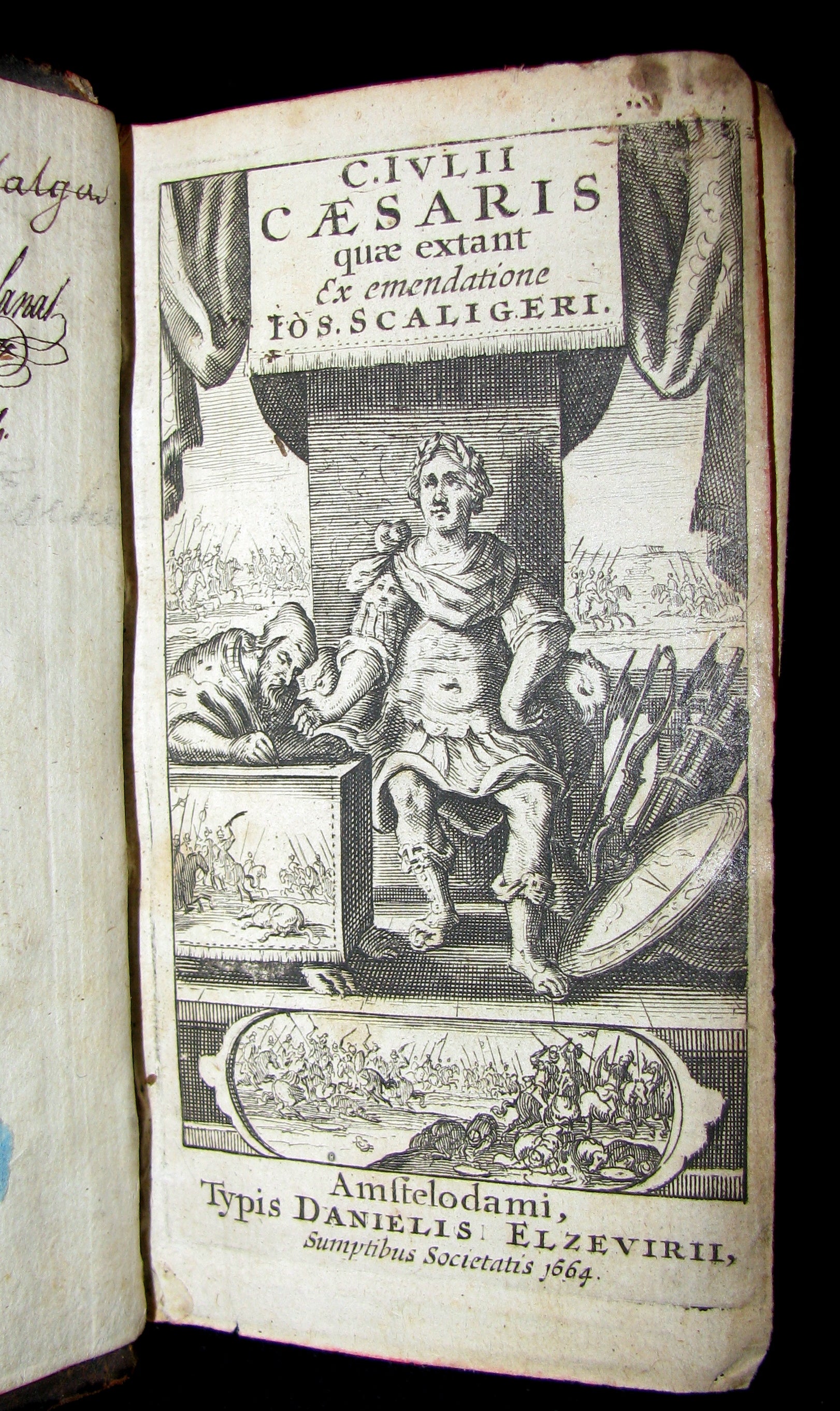 1664 Rare Latin Book - Works of Julius Caesar, The Gallic War, Civil ...