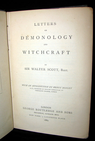 1884 Rare Edition  - Demonology & Witchcraft - WITCHES & FAIRIES by Sir Walter Scott
