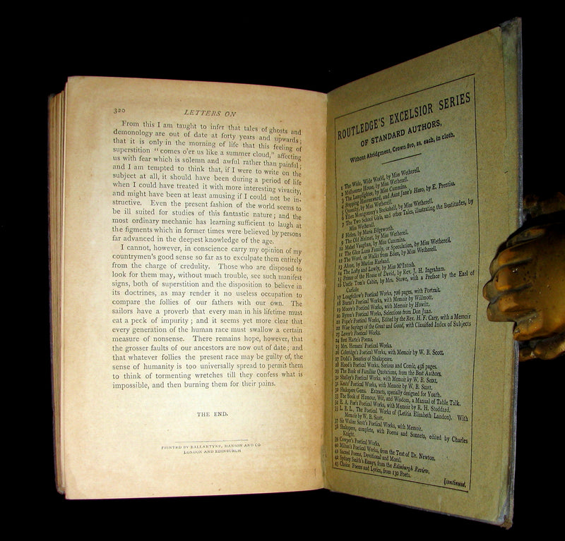 1884 Rare Edition  - Demonology & Witchcraft - WITCHES & FAIRIES by Sir Walter Scott