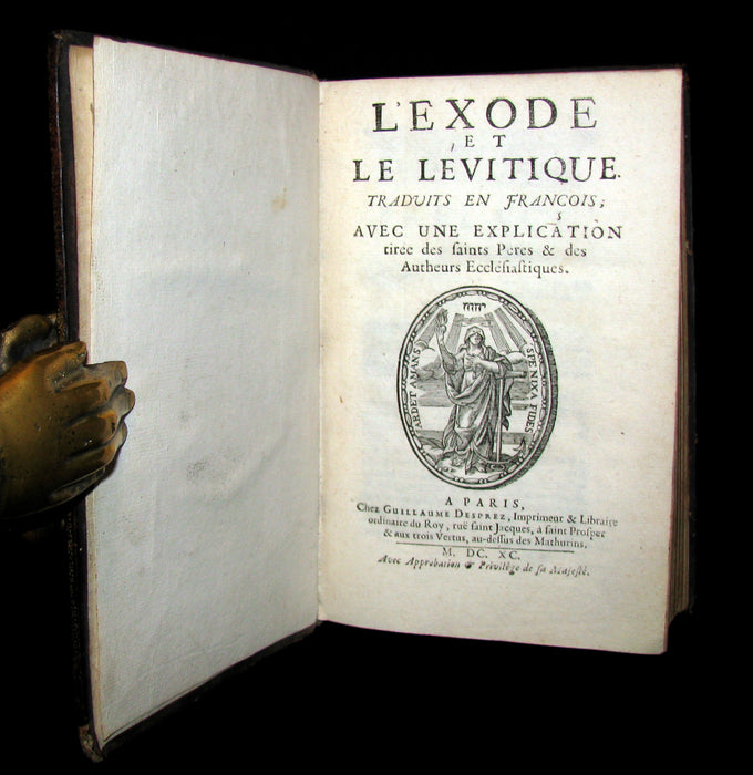 1690 Rare Latin French Bible - The Book of Exodus and Leviticus - L'Exode et Le Levitique