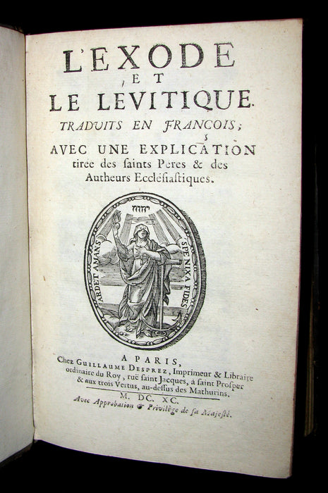 1690 Rare Latin French Bible - The Book of Exodus and Leviticus - L'Exode et Le Levitique