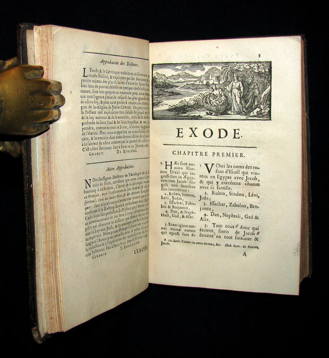 1690 Rare Latin French Bible - The Book of Exodus and Leviticus - L'Exode et Le Levitique