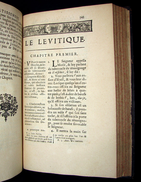 1690 Rare Latin French Bible - The Book of Exodus and Leviticus - L'Exode et Le Levitique