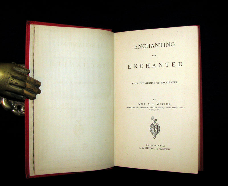 1887 Scarce Victorian Edition - Hackländer's FAIRY TALES - Enchanting and Enchanted. 1stED.