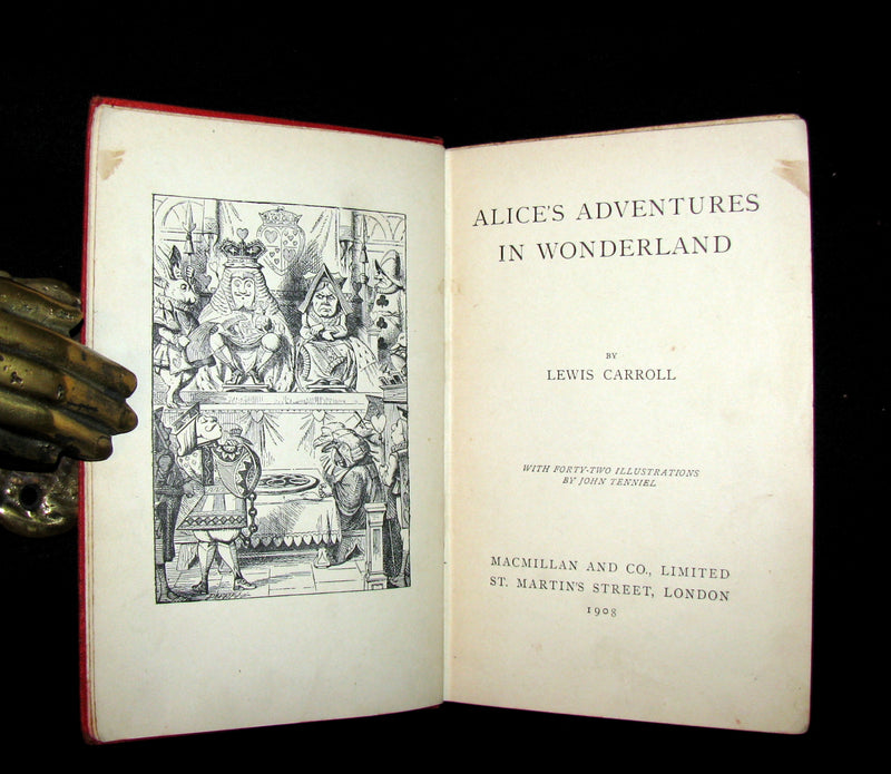 1908 Scarce "Miniature Edition" - Alice's Adventures in Wonderland by Lewis Carroll.