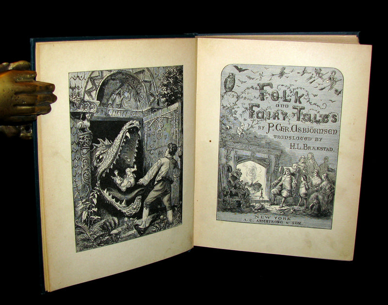 1883 Scarce Book - Norwegian Folk and Fairy Tales by P. Chr. Asbjörnsen. Illustrated.