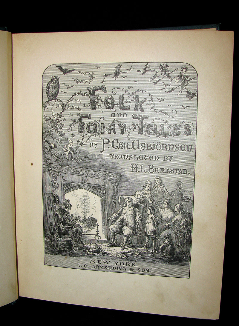 1883 Scarce Book - Norwegian Folk and Fairy Tales by P. Chr. Asbjörnsen. Illustrated.