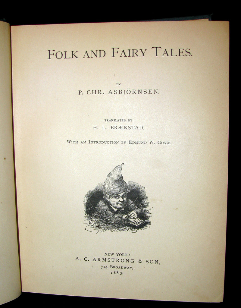 1883 Scarce Book - Norwegian Folk and Fairy Tales by P. Chr. Asbjörnsen. Illustrated.