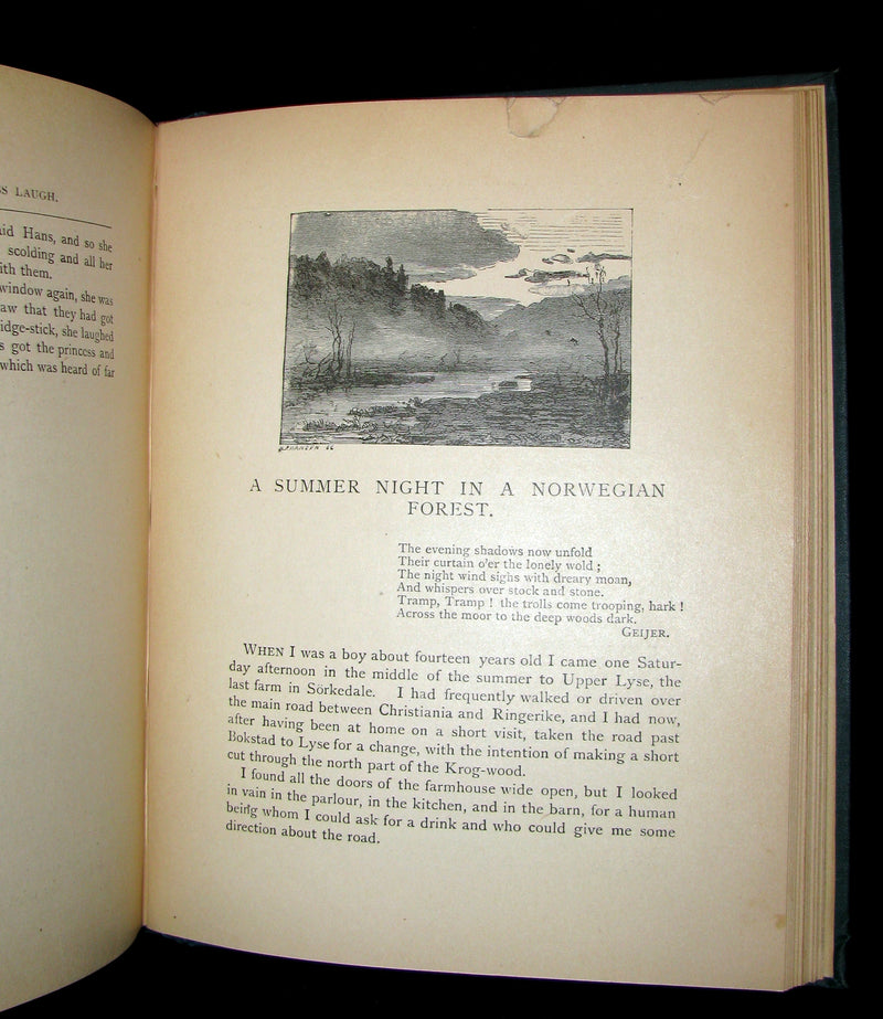 1883 Scarce Book - Norwegian Folk and Fairy Tales by P. Chr. Asbjörnsen. Illustrated.