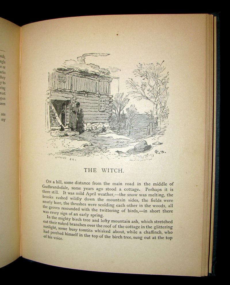 1883 Scarce Book - Norwegian Folk and Fairy Tales by P. Chr. Asbjörnsen. Illustrated.