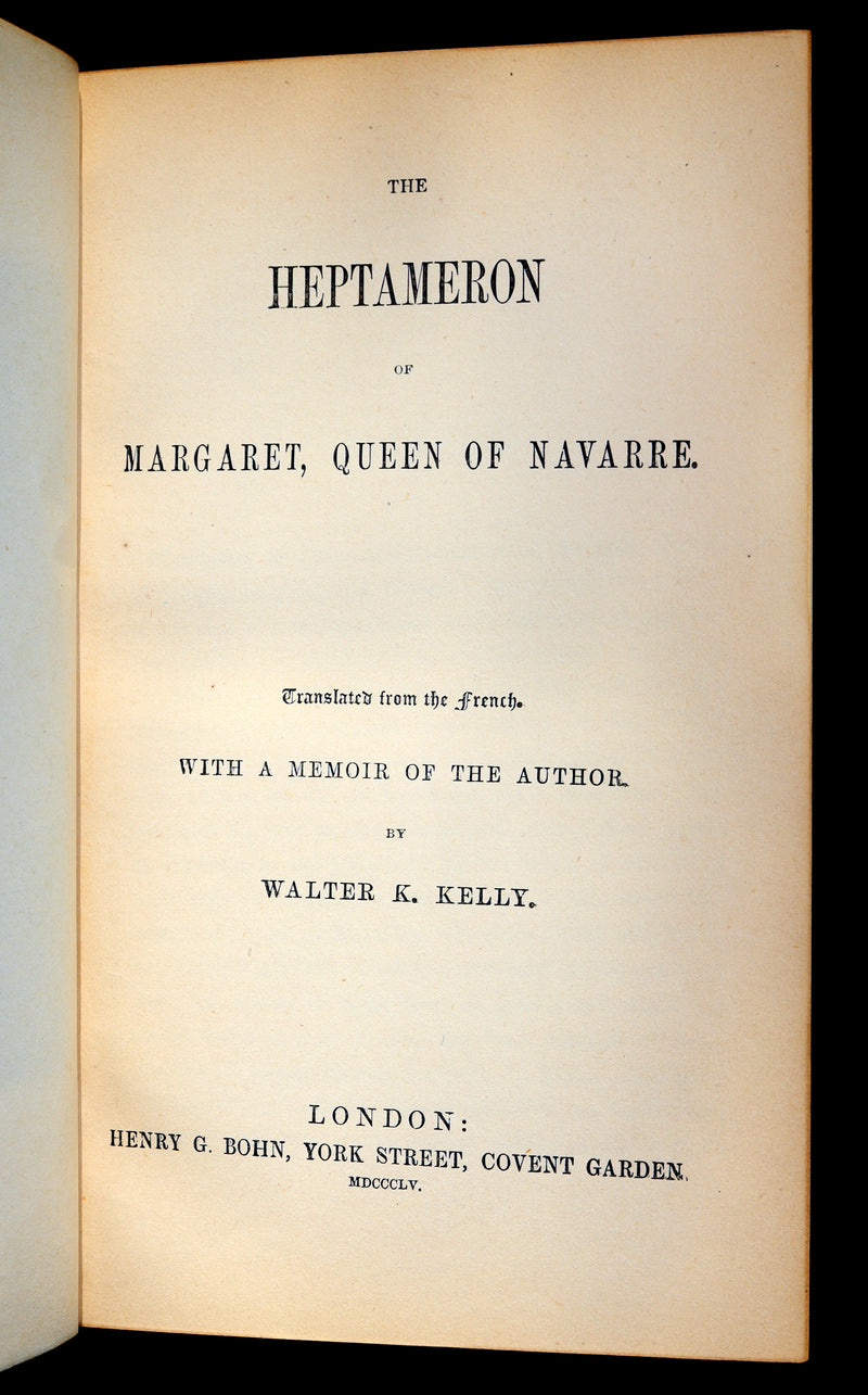 1855 Nice Bayntun Binding - The Heptameron of Margaret, Queen of Navarre.