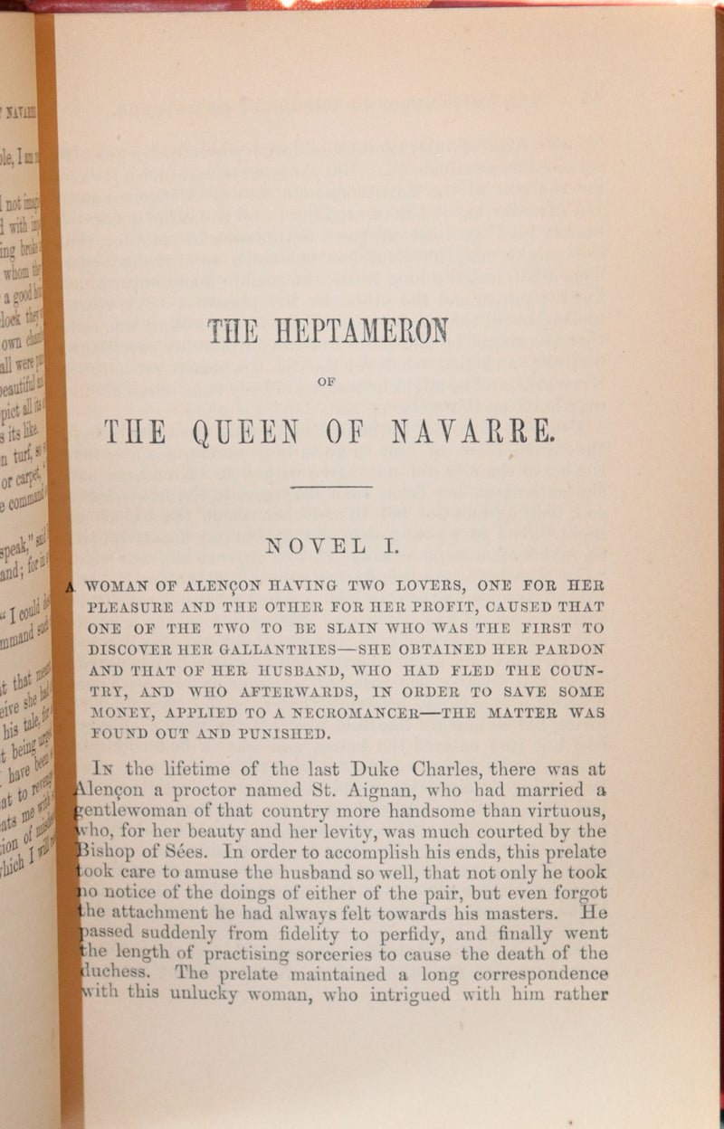 1855 Nice Bayntun Binding - The Heptameron of Margaret, Queen of Navarre.