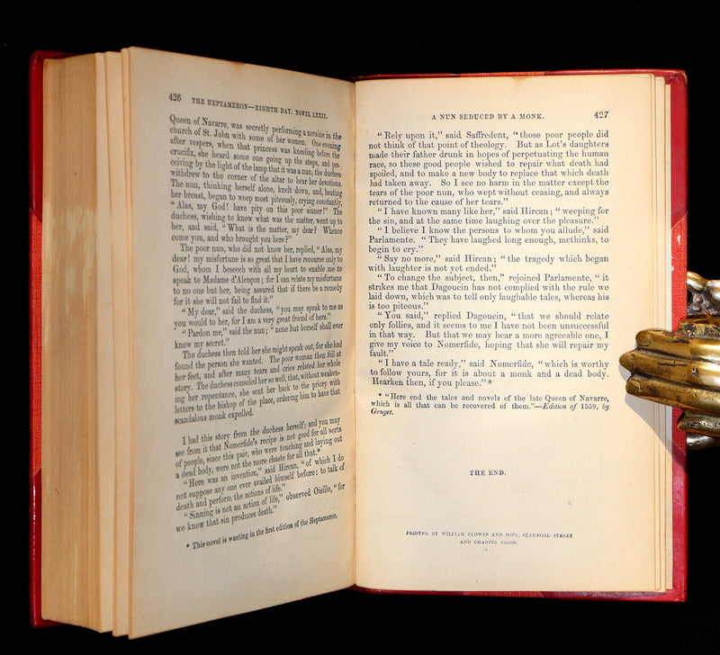 1855 Nice Bayntun Binding - The Heptameron of Margaret, Queen of Navarre.