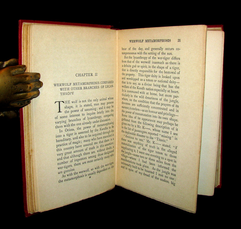 1912 Rare 1st Edition Book on Werewolves - WERWOLVES by Elliott O'Donnell