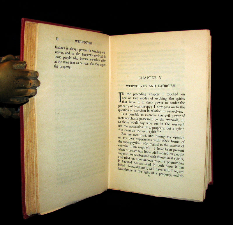 1912 Rare 1st Edition Book on Werewolves - WERWOLVES by Elliott O'Donnell