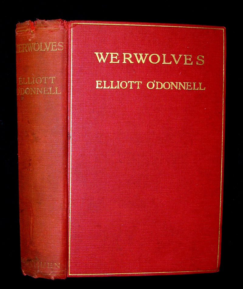 1912 Rare 1st Edition Book on Werewolves - WERWOLVES by Elliott O'Donnell