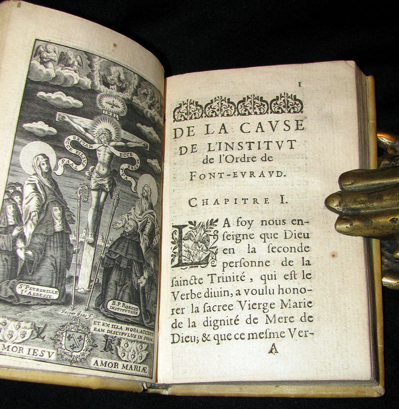 1623 Scarce French Vellum Book - Raison de l'Institut de l'Ordre de Font-Evraud (FONTEVRAUD)