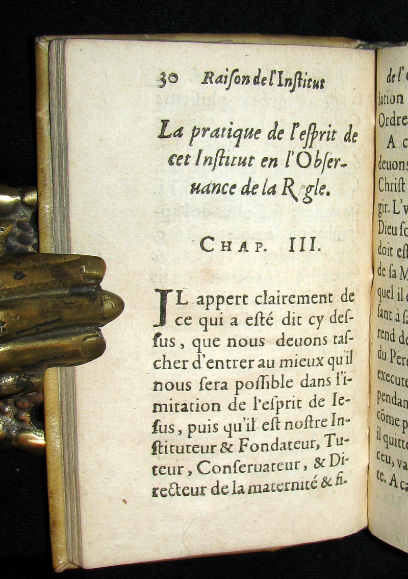 1623 Scarce French Vellum Book - Raison de l'Institut de l'Ordre de Font-Evraud (FONTEVRAUD)