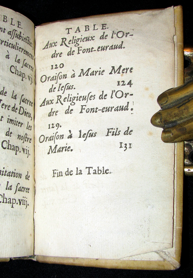 1623 Scarce French Vellum Book - Raison de l'Institut de l'Ordre de Font-Evraud (FONTEVRAUD)