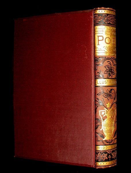 1881 Rare Victorian Book - Poems of Edgar Allan POE (The Raven, Lenore, Ulalume, ...)