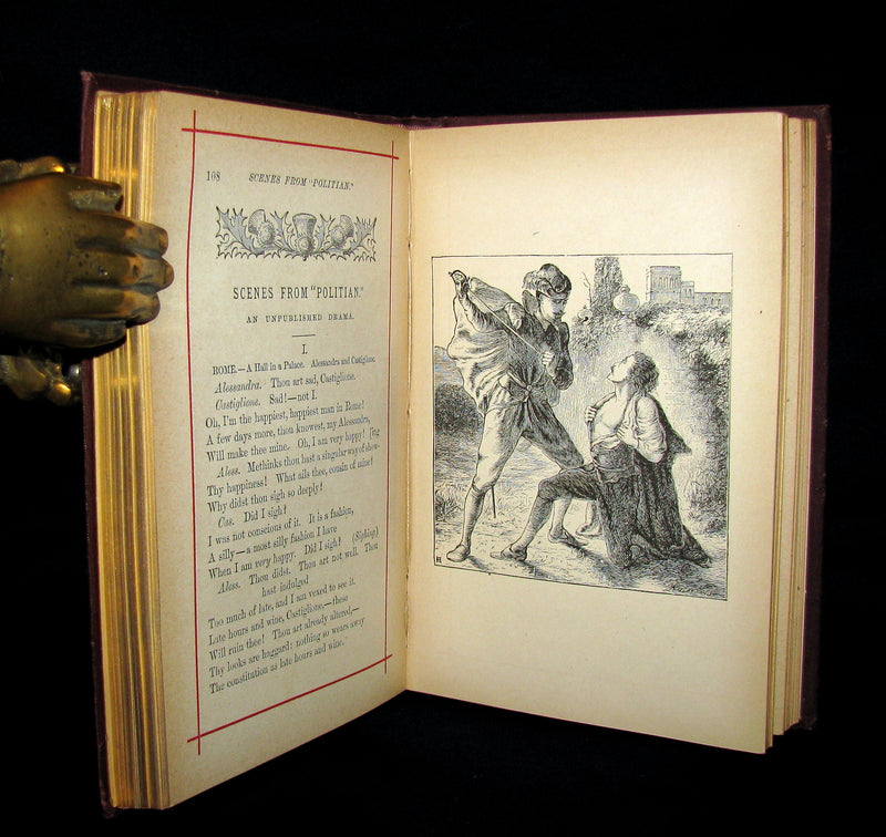 1881 Rare Victorian Book - Poems of Edgar Allan POE (The Raven, Lenore, Ulalume, ...)