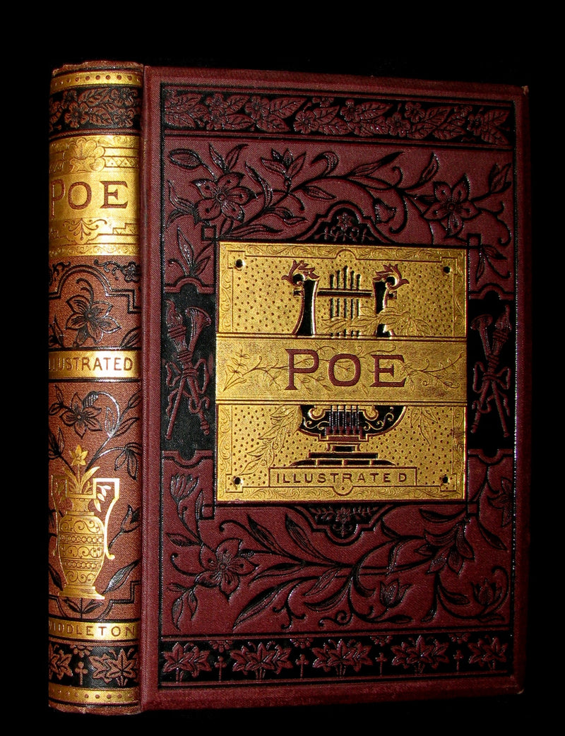 1881 Rare Victorian Book - Poems of Edgar Allan POE (The Raven, Lenore, Ulalume, ...)