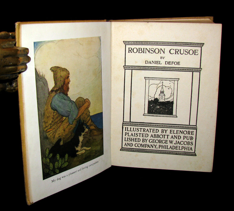 1920 Rare Book - Robinson Crusoe illustrated by Elenore Plaisted Abbott.