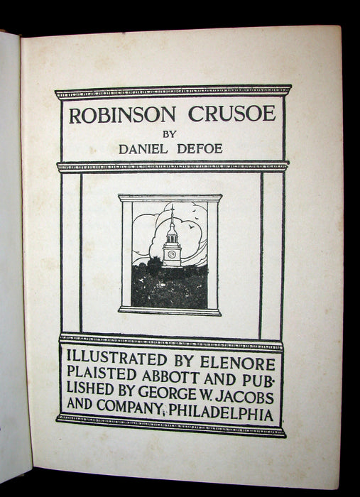 1920 Rare Book - Robinson Crusoe illustrated by Elenore Plaisted Abbott.