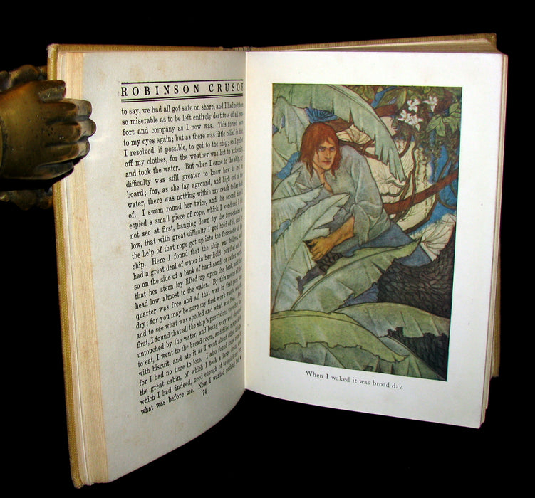 1920 Rare Book - Robinson Crusoe illustrated by Elenore Plaisted Abbott.