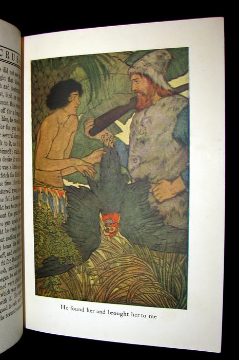 1920 Rare Book - Robinson Crusoe illustrated by Elenore Plaisted Abbott.