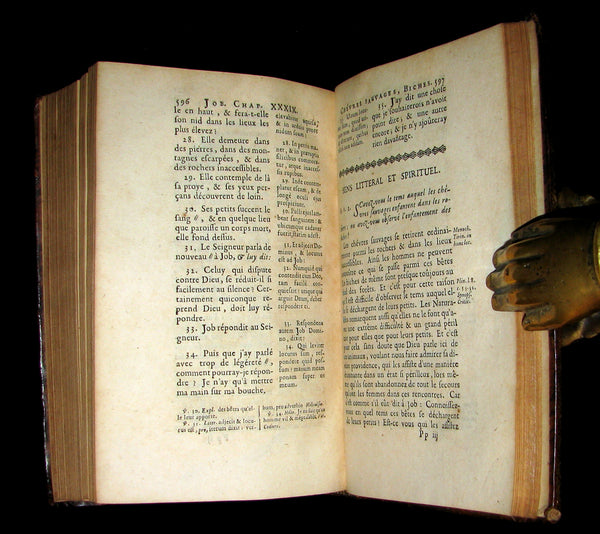 1691 Rare Latin French Book Bible - BOOK of JOB by Isaac-Louis Le Maistre de Sacy
