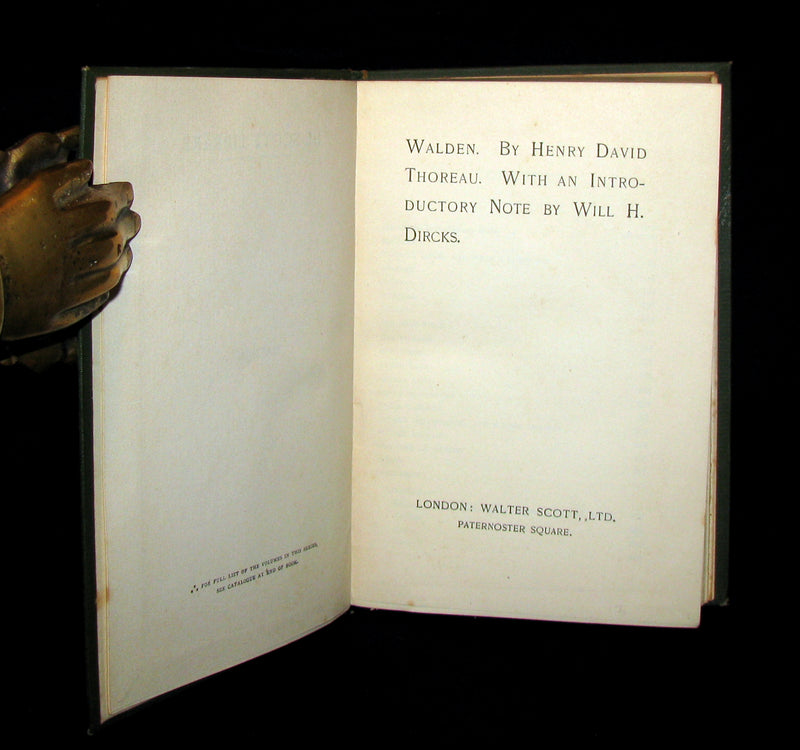 1886 Rare Victorian Book - WALDEN or, Life in the Woods by Henry David Thoreau