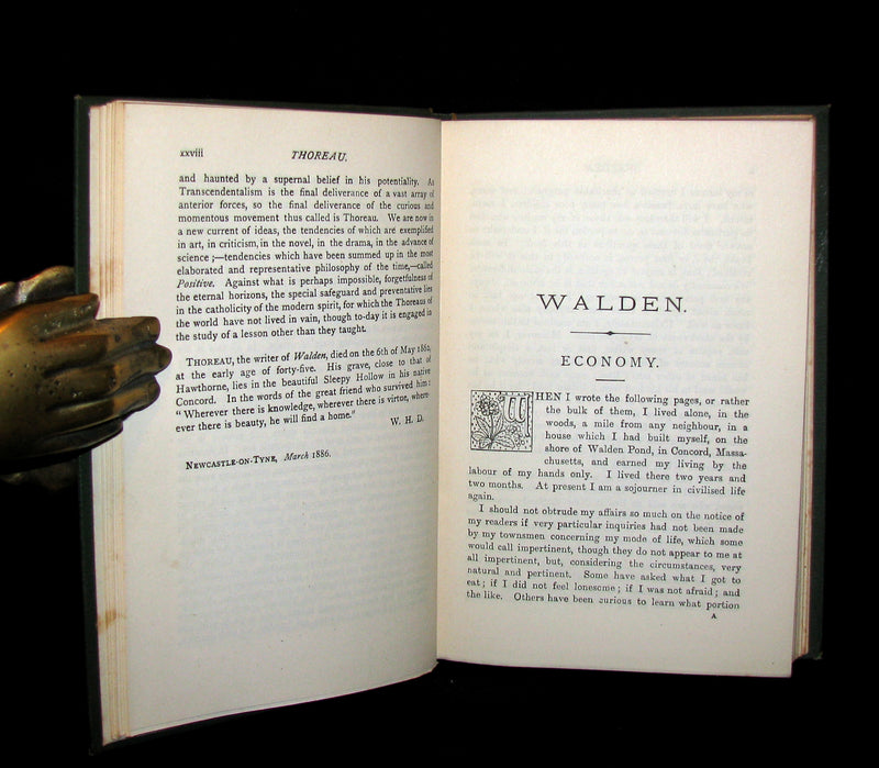 1886 Rare Victorian Book - WALDEN or, Life in the Woods by Henry David Thoreau