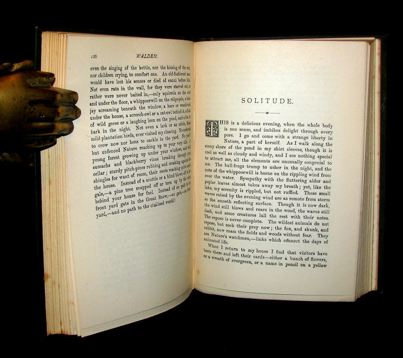 1886 Rare Victorian Book - WALDEN or, Life in the Woods by Henry David Thoreau