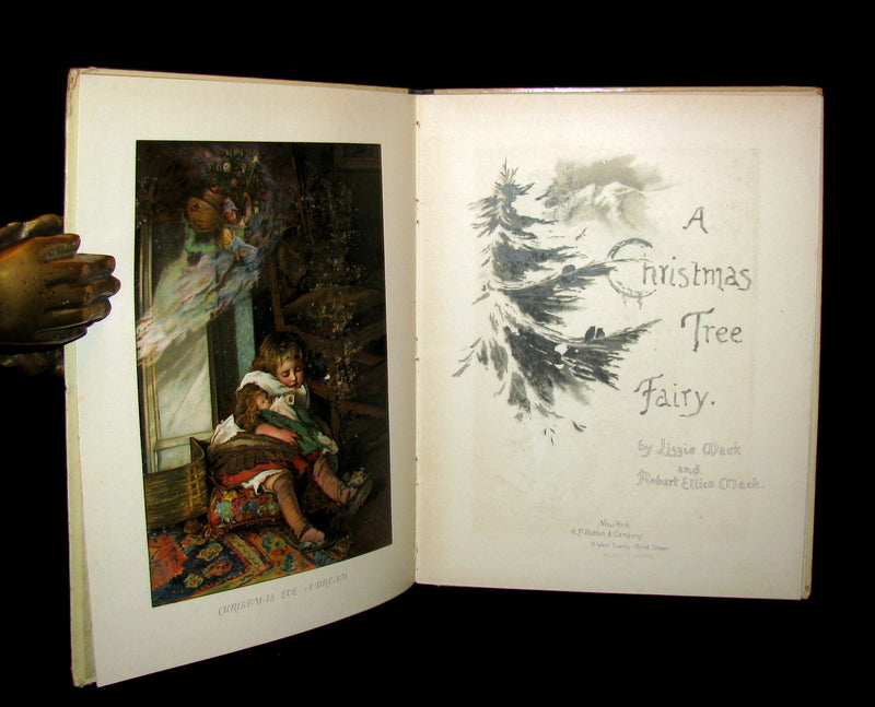 1880's Scarce Victorian Book ~ The Christmas Tree Fairy illustrated by Lizzie Lawson Mack