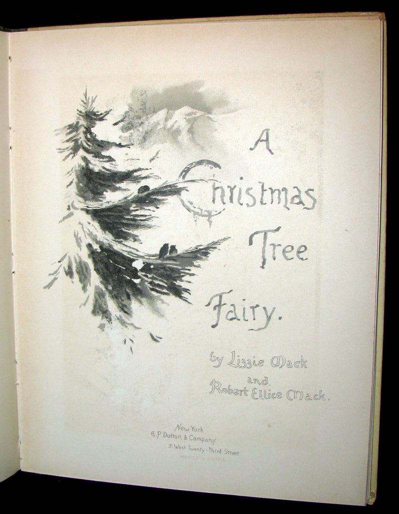 1880's Scarce Victorian Book ~ The Christmas Tree Fairy illustrated by Lizzie Lawson Mack