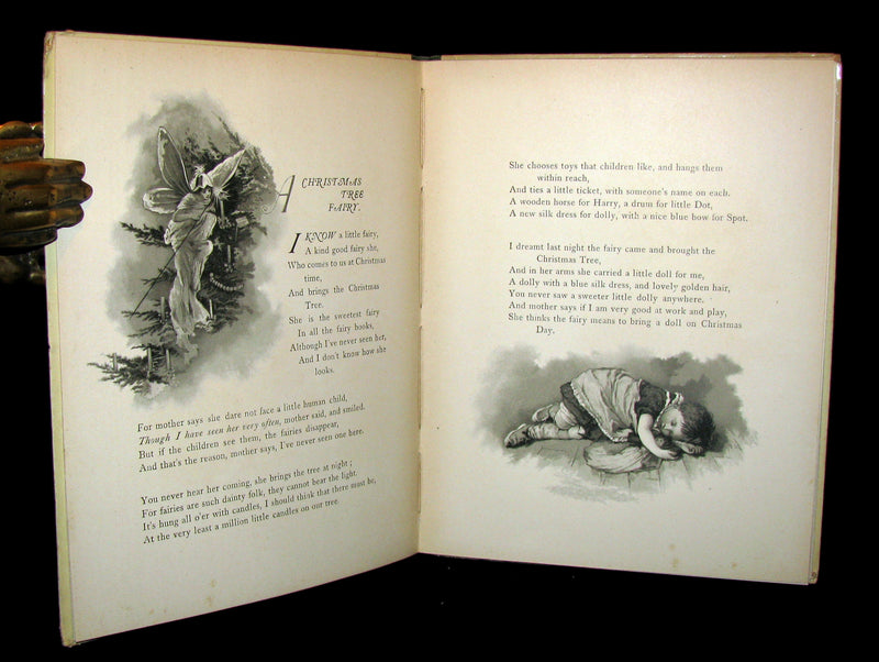 1880's Scarce Victorian Book ~ The Christmas Tree Fairy illustrated by Lizzie Lawson Mack