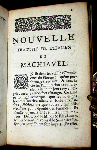 1680 Rare French Book - Machiavelli's fable Belfagor arcidiavolo ('The Devil takes a Wife').