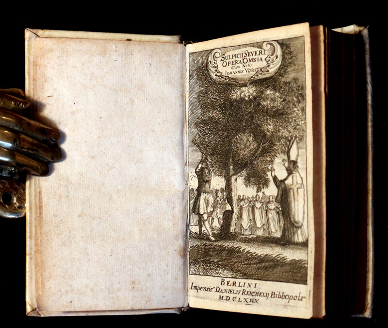 1668 Scarce Latin vellum Book - Sulpicius Severus Chronicle of Sacred History and Life of Saint Martin of Tours.