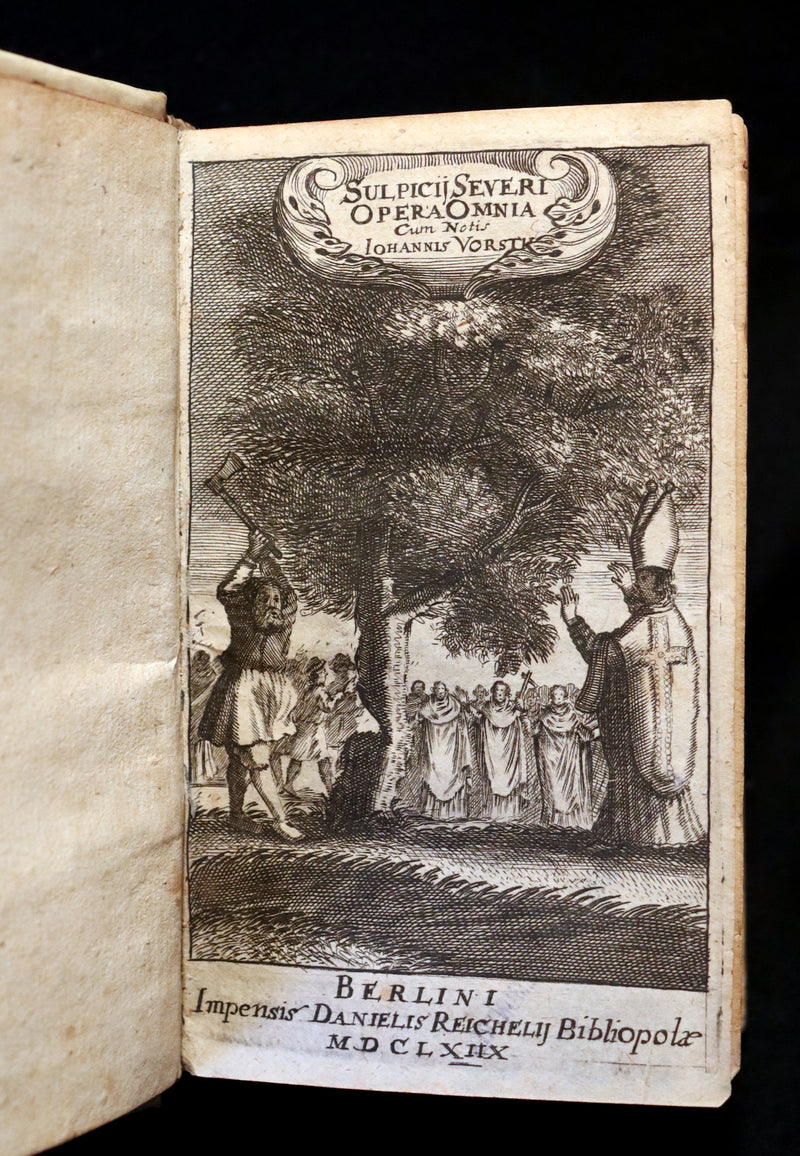 1668 Scarce Latin vellum Book - Sulpicius Severus Chronicle of Sacred History and Life of Saint Martin of Tours.