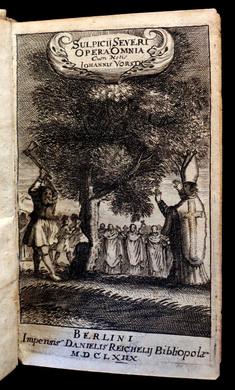 1668 Scarce Latin vellum Book - Sulpicius Severus Chronicle of Sacred History and Life of Saint Martin of Tours.