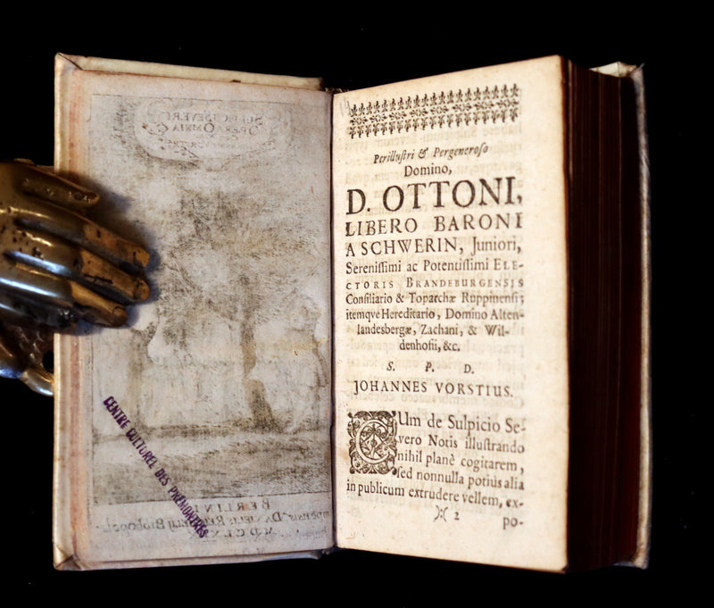 1668 Scarce Latin vellum Book - Sulpicius Severus Chronicle of Sacred History and Life of Saint Martin of Tours.