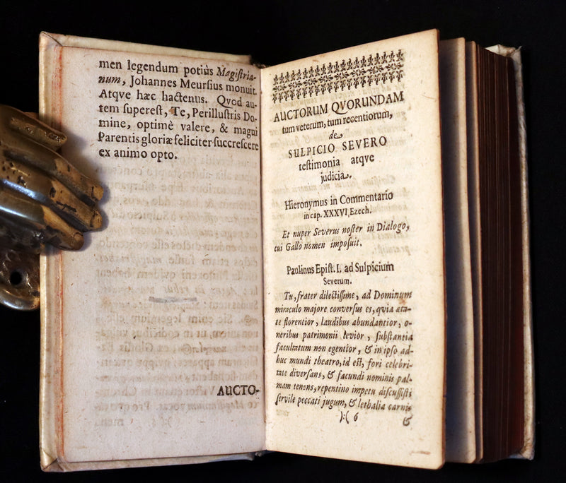 1668 Scarce Latin vellum Book - Sulpicius Severus Chronicle of Sacred History and Life of Saint Martin of Tours.