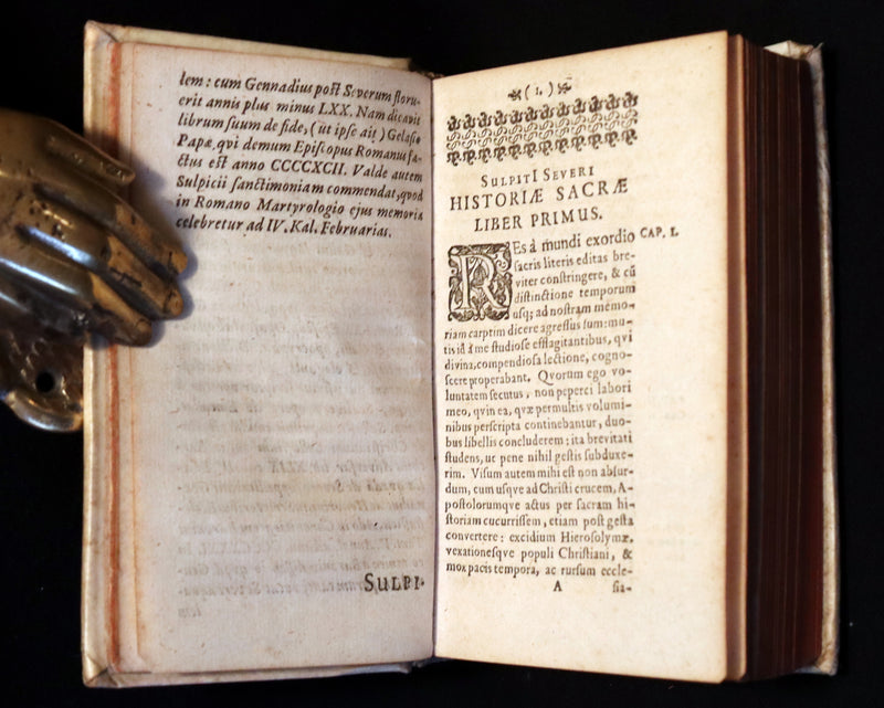 1668 Scarce Latin vellum Book - Sulpicius Severus Chronicle of Sacred History and Life of Saint Martin of Tours.