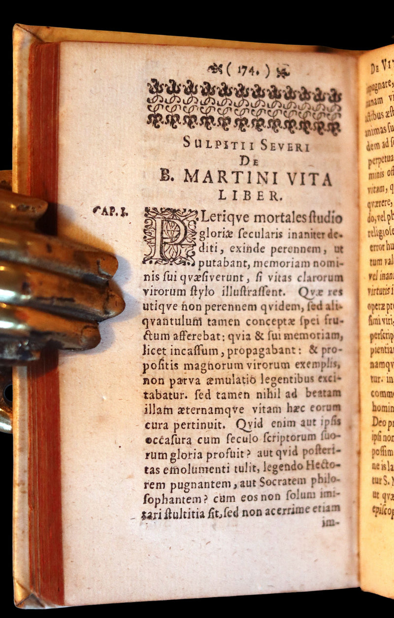 1668 Scarce Latin vellum Book - Sulpicius Severus Chronicle of Sacred History and Life of Saint Martin of Tours.