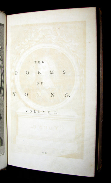 1779 Rare Book set ~ Poems of Edward Young. The Complaint: or, Night-Thoughts.