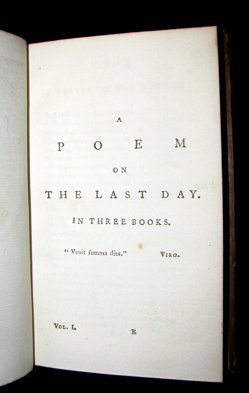 1779 Rare Book set ~ Poems of Edward Young. The Complaint: or, Night-Thoughts.