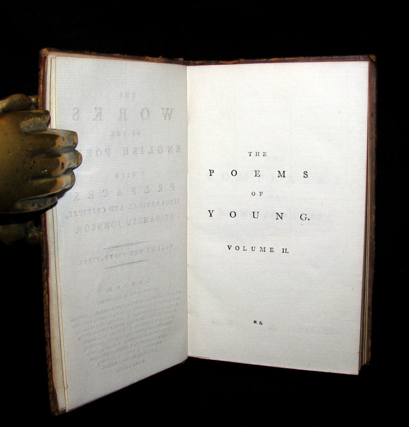 1779 Rare Book set ~ Poems of Edward Young. The Complaint: or, Night-Thoughts.