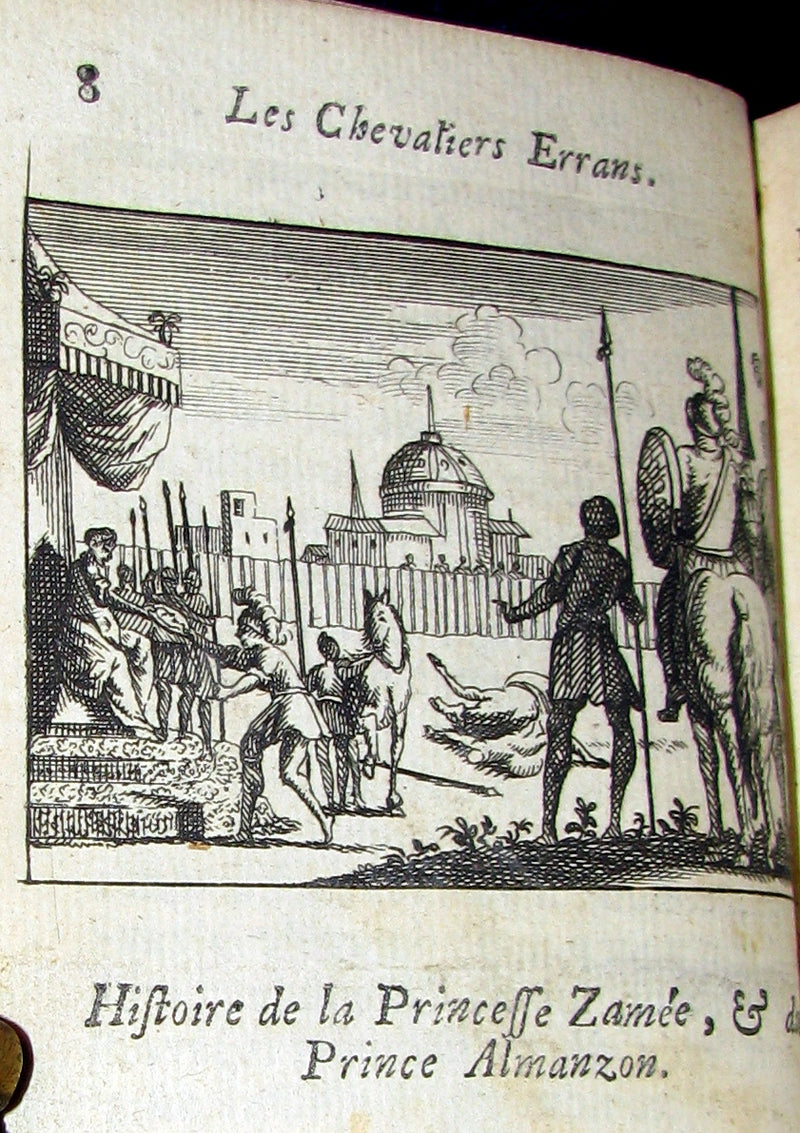 1726 Rare French Book -  Knights Errant - LES CHEVALIERS ERRANS by Comtesse d'Auneuil